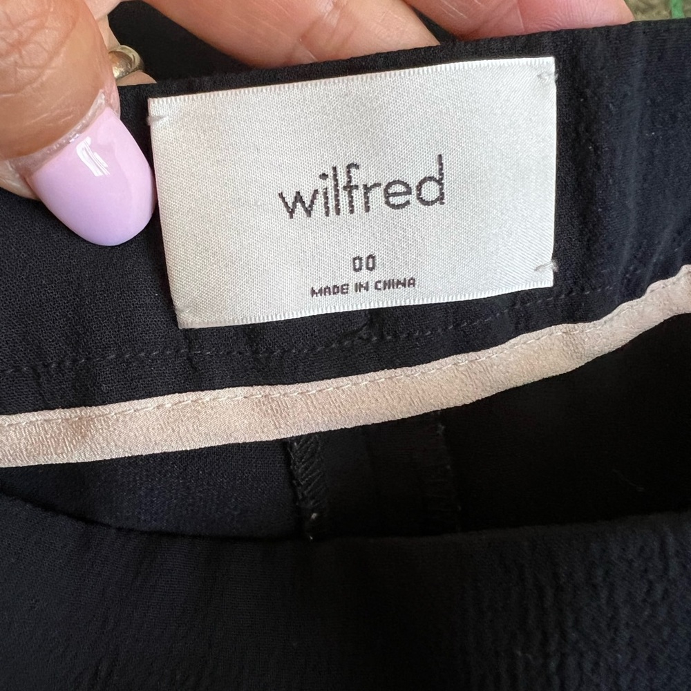 Aritzia Wilfred Darontal Black Pant 00 - Picture 10 of 13